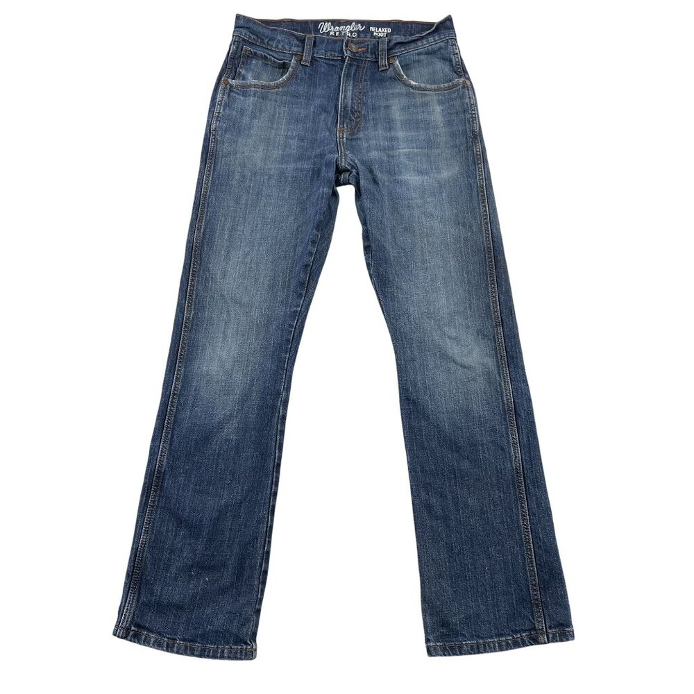 Wrangler Retro Jeans Mens‎ 30x30 Relaxed Boot Mid Rise Medium Wash Denim